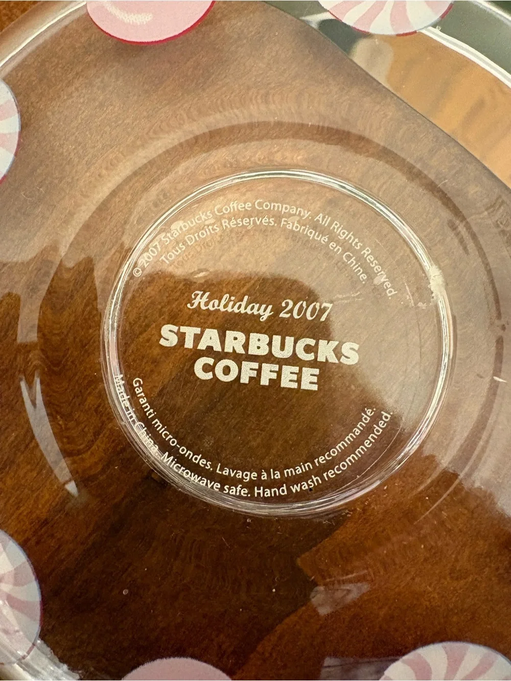 Set of Starbucks Holiday 2007 Peppermint Candy Cup & Saucer
